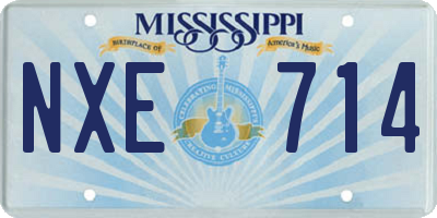 MS license plate NXE714