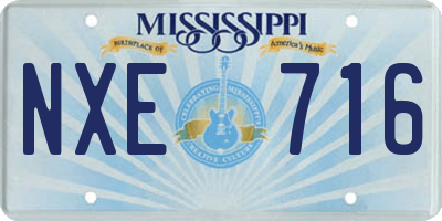 MS license plate NXE716