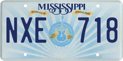 MS license plate NXE718