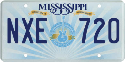 MS license plate NXE720