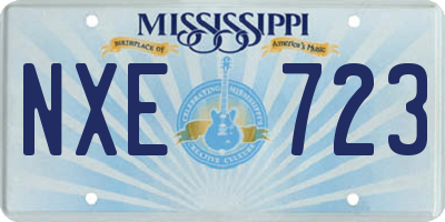 MS license plate NXE723