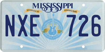 MS license plate NXE726