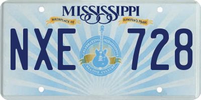 MS license plate NXE728