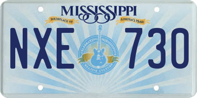MS license plate NXE730