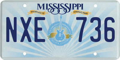 MS license plate NXE736