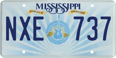 MS license plate NXE737