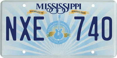 MS license plate NXE740