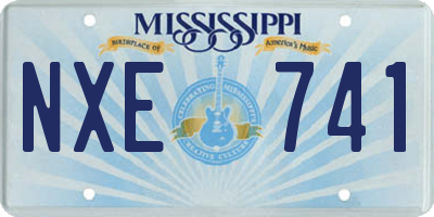 MS license plate NXE741