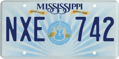 MS license plate NXE742
