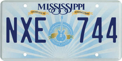 MS license plate NXE744