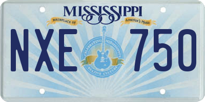 MS license plate NXE750
