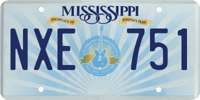 MS license plate NXE751