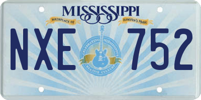 MS license plate NXE752