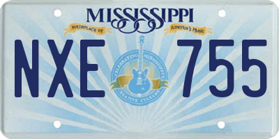MS license plate NXE755