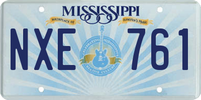MS license plate NXE761