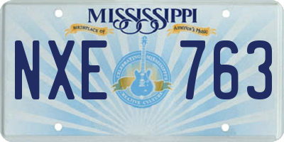 MS license plate NXE763