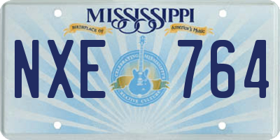 MS license plate NXE764