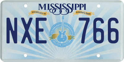 MS license plate NXE766