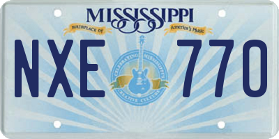 MS license plate NXE770