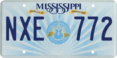 MS license plate NXE772