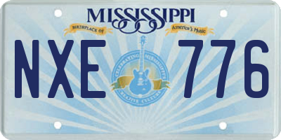 MS license plate NXE776