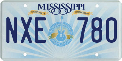 MS license plate NXE780