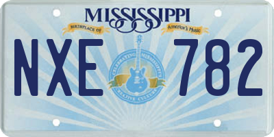 MS license plate NXE782