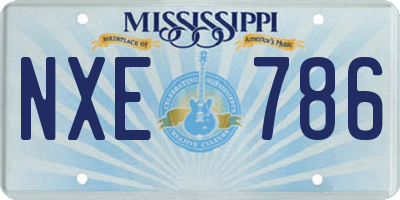 MS license plate NXE786