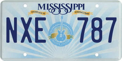 MS license plate NXE787