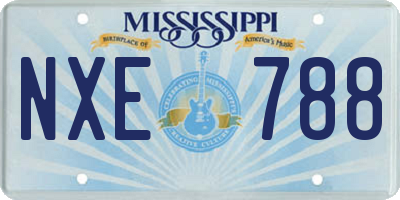 MS license plate NXE788