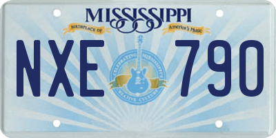 MS license plate NXE790