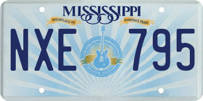 MS license plate NXE795