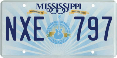 MS license plate NXE797