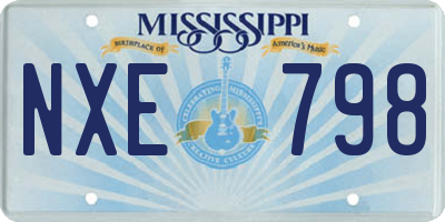 MS license plate NXE798
