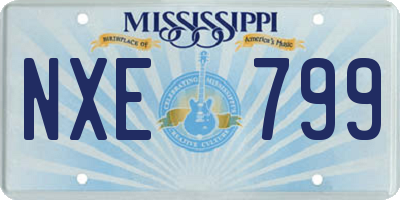 MS license plate NXE799