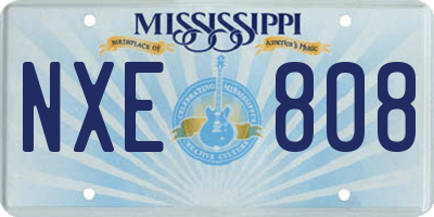 MS license plate NXE808