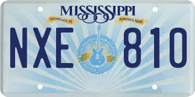 MS license plate NXE810