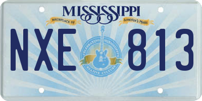 MS license plate NXE813