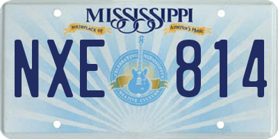 MS license plate NXE814