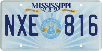 MS license plate NXE816
