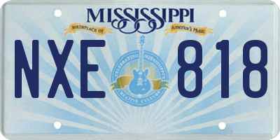 MS license plate NXE818