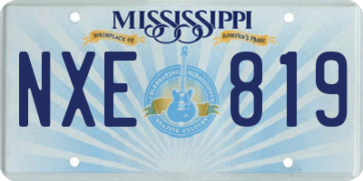 MS license plate NXE819