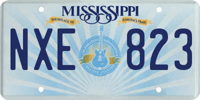 MS license plate NXE823