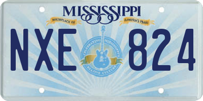 MS license plate NXE824