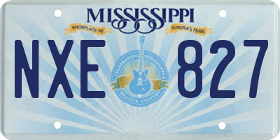MS license plate NXE827