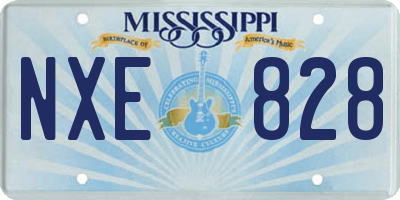 MS license plate NXE828
