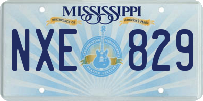MS license plate NXE829