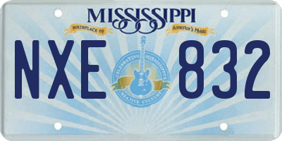 MS license plate NXE832