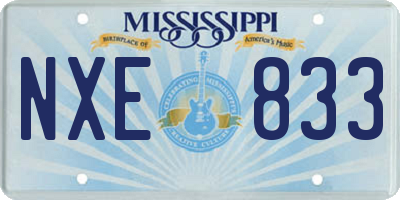 MS license plate NXE833