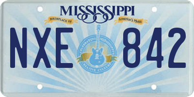 MS license plate NXE842